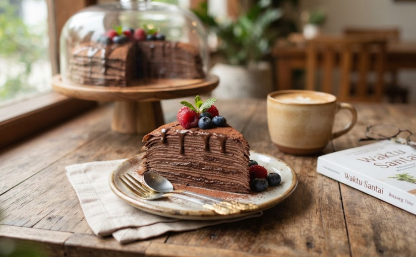 Mille Crepes Cokelat, Dessert Lembut untuk Waktu Santai